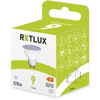 Retlux RLL 419 GU10 LED žárovka 9W