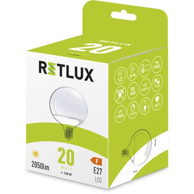Retlux RLL 467 G120 E27 LED žárovka Big Globe 20W