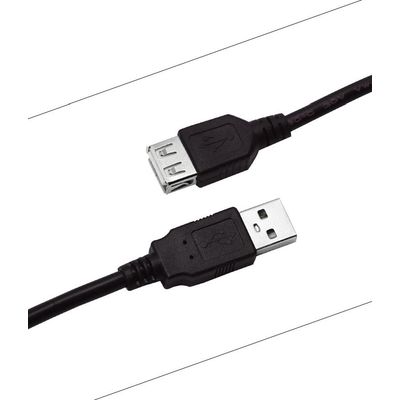 PremiumCord USB 2.0 kabel prodlužovací, A-A, 20cm černá