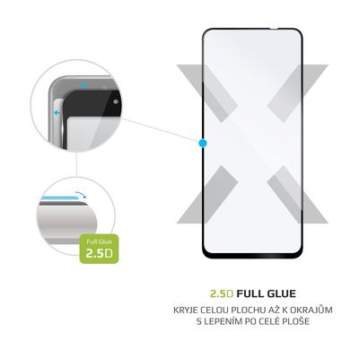 Ochranné tvrzené sklo FIXED Full-Cover pro Xiaomi Redmi Note 10 5G, lepení přes celý displej, černé