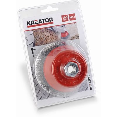 Kreator KRT150201 - Brusný ocelový kartáč M14 - 100mm