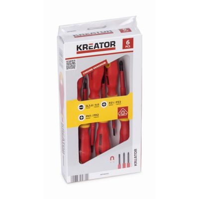 Kreator KRT400202 - Sada elektrikářských šroubováků 6ks VDE