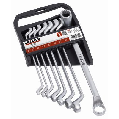 Kreator KRT500004 - Sada oboustranných očkových klíčů 6-22mm - 8ks