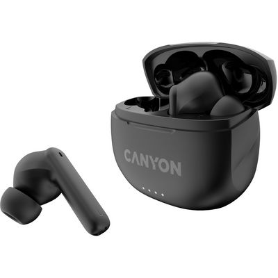CANYON TWS8B Bluetooth bezdrátová sluchátka s mikrofonem, černá