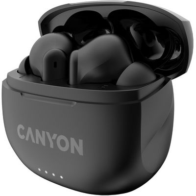 CANYON TWS8B Bluetooth bezdrátová sluchátka s mikrofonem, černá
