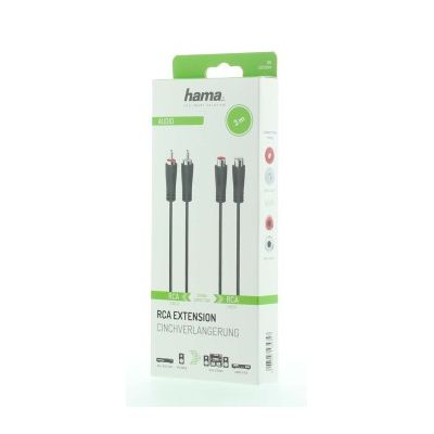 Hama prodlužovací audio kabel 2cinch 3 m stereo