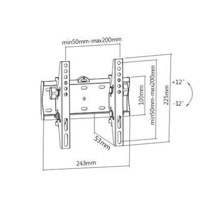 Držák TV GEMBIRD WM-42T-02, 23-42 (30kg), náklopný