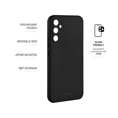 Zadní pogumovaný kryt FIXED Story pro Samsung Galaxy A34 5G, černý
