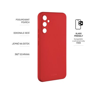 Zadní pogumovaný kryt FIXED Story pro Samsung Galaxy A34 5G, červený