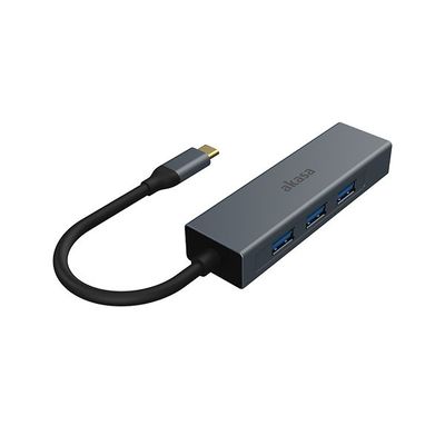 AKASA - USB Type-C 4-in-1 hub s Ethernetem