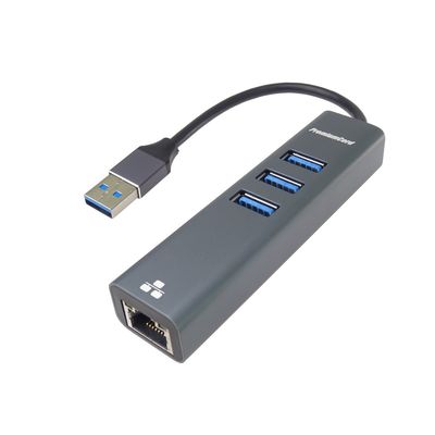 PremiumCord adaptér USB3.2 -> LAN RJ45 ETHERNET 10/100/1000 MBIT + 3x USB3.2 port