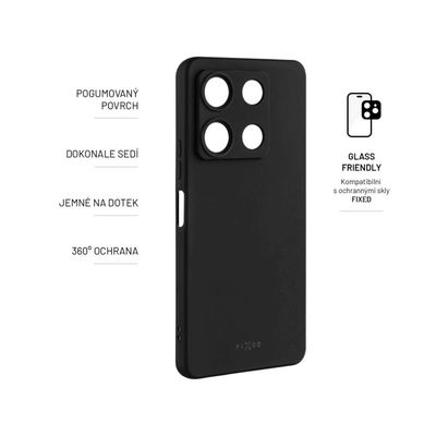 Zadní pogumovaný kryt FIXED Story pro Infinix Note 30 PRO, černý