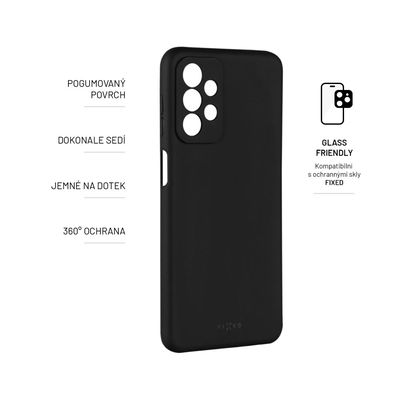 Zadní pogumovaný kryt FIXED Story pro Samsung Galaxy A23 5G, černý