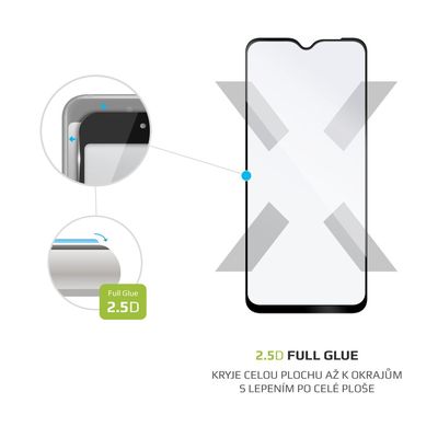 Ochranné tvrzené sklo FIXED Full-Cover pro Samsung Galaxy A23 5G, lepení přes celý displej, černé
