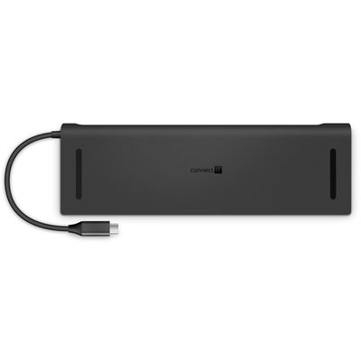 CONNECT IT USB-C dokovací stanice, 11v1 (2xHDMI), externí, antracitový