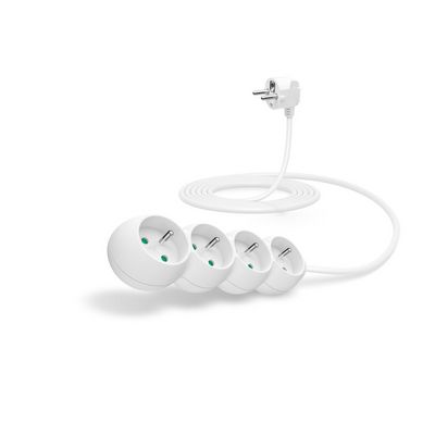 Connect IT prodlužovací kabel 230 V, 4 zásuvky, 3m, bez vypínače (bílý)