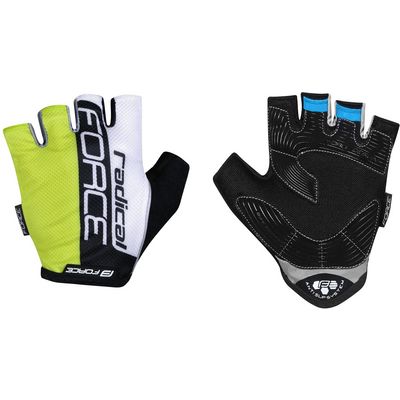 FORCE RADICAL, letní rukavice fluo-bílo-černé vel.L