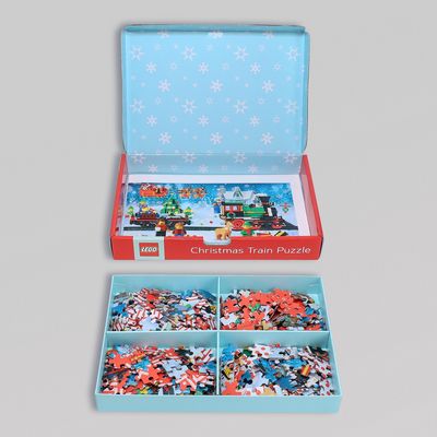 Chronicle Books Puzzle LEGO® Vánoční puzzle vlak 4x100 dílků