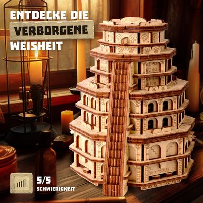 EscapeWelt Dřevěný hlavolam Quest Tower