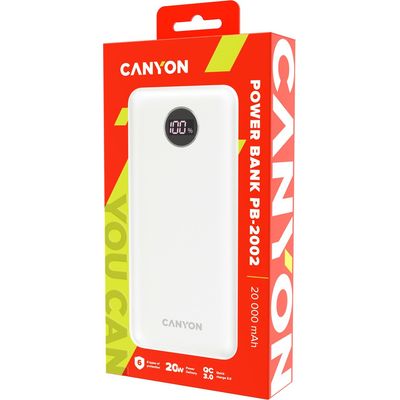 CANYON powerbanka 20000mAh CNE-CPB2002W