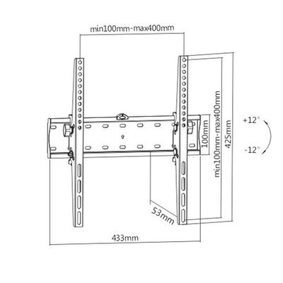 Držák TV GEMBIRD WM-55T-02, 32-55 (40kg), náklopný