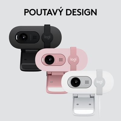 Logitech Brio 100 Full HD Webcamera, růžová