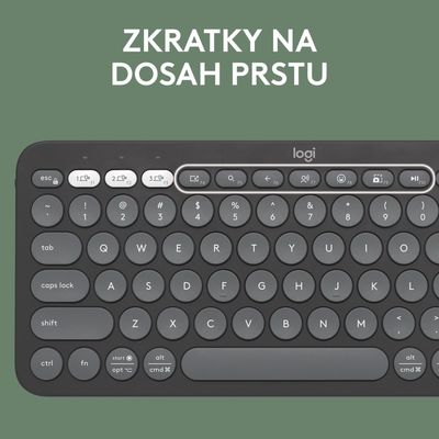 Logitech Pebble 2 Combo, bezdrátová klávesnice a myš, grafitová