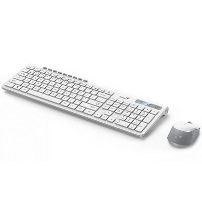 Genius set klávesnice a myši SlimStar 8230, bílý, bezdrátový, CZ/SK