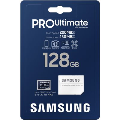 Samsung microSDXC 128GB PRO Ultimate + SD adaptér