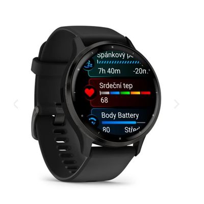 Garmin Venu 3, Slate/Black, silikonový řemínek