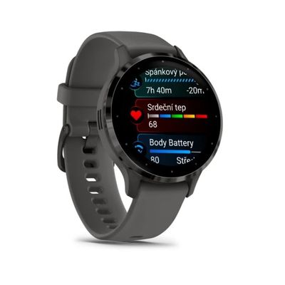Garmin Venu 3S, Slate/Gray, Silicone band