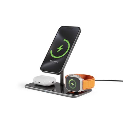 Epico Mag+ Glass Charging Stand MagSafe compatible - černá
