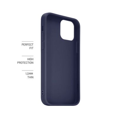 Zadní pogumovaný kryt FIXED Story pro Apple iPhone 15, modrý