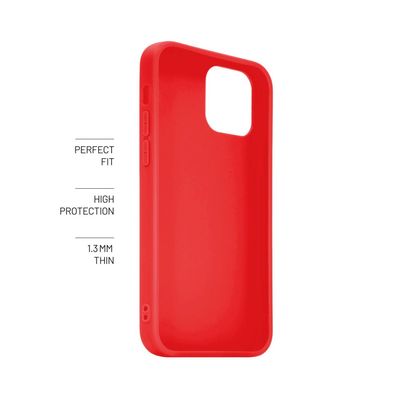 Zadní pogumovaný kryt FIXED Story pro Apple iPhone 15 Pro, červený