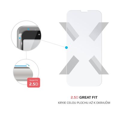 Ochranné tvrzené sklo FIXED pro Apple iPhone 15, čiré
