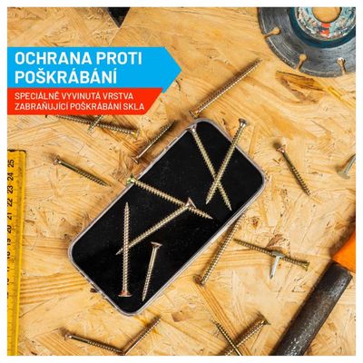 Prémiové ochranné tvrzené sklo FIXED Armor s aplikátorem pro Apple iPhone 15 Plus, černé