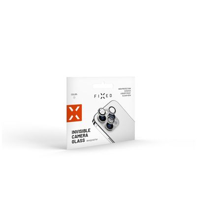 Ochranná skla čoček fotoaparátů FIXED Camera Glass pro Apple iPhone 15/15 Plus, stříbrná