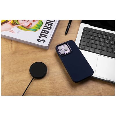 Zadní kryt FIXED MagFlow s podporou MagSafe pro Apple iPhone 15 Plus, modrý