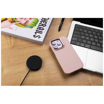 Zadní kryt FIXED MagFlow s podporou MagSafe pro Apple iPhone 15 Pro, růžový