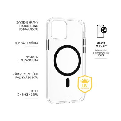 Zadní kryt FIXED MagPurity s podporou Magsafe pro Apple iPhone 15 Pro Max, čirý