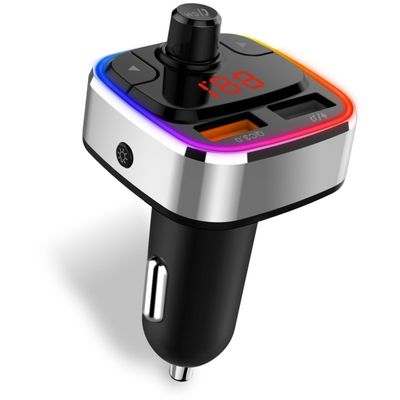 CONNECT IT CarRGB Bezdrátový FM transmitter, 2xUSB+MicroSD, STŘÍBRNÝ