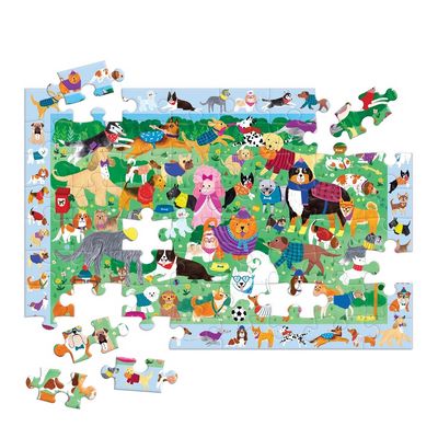 Mudpuppy Puzzle skládej a hledej Psí den 64 dílů
