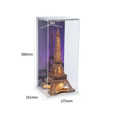 RoboTime 3D Dřevěné puzzle Rolife Noc Eiffelovy věže svítící