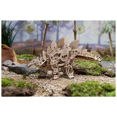 Ugears 3D dřevěné mechanické puzzle Stegosaurus