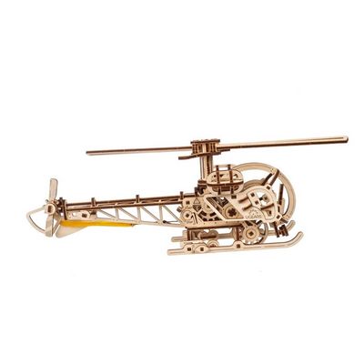 Ugears 3D Dřevěné mechanické puzzle MINI Helicopter