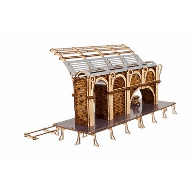 Ugears 3D dřevěné mechanické puzzle Harry Potter - vlakové nástupiště