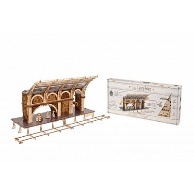 Ugears 3D dřevěné mechanické puzzle Harry Potter - vlakové nástupiště