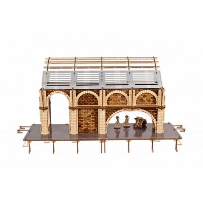 Ugears 3D dřevěné mechanické puzzle Harry Potter - vlakové nástupiště