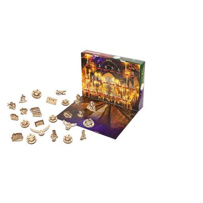 Ugears 3D dřevěné mechanické puzzle Harry Potter - Adventní kalendář