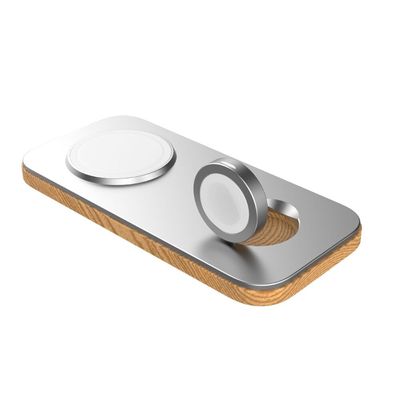 Cubenest 2v1 Bezdrátová magnetická nabíječka K200 - stříbrná